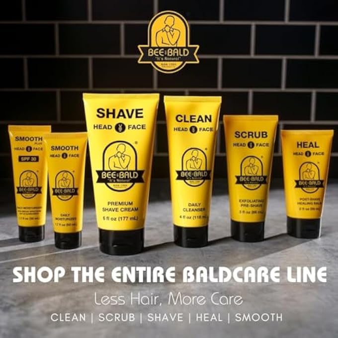 Bee Bald SMOOTH PLUS HEAD & FACE MOISTURIZER WITH SPF 30 SUNSCREEN LOTION PROTECTING SKIN FROM HARMFUL UVA/UVB RAYS WHILE HYDRATING, MOISTURIZING AND TONING, 1.7 FL OZ (PACK OF 2) - Image 4